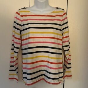 Talbots Cotton Striped Long Sleeve Top S